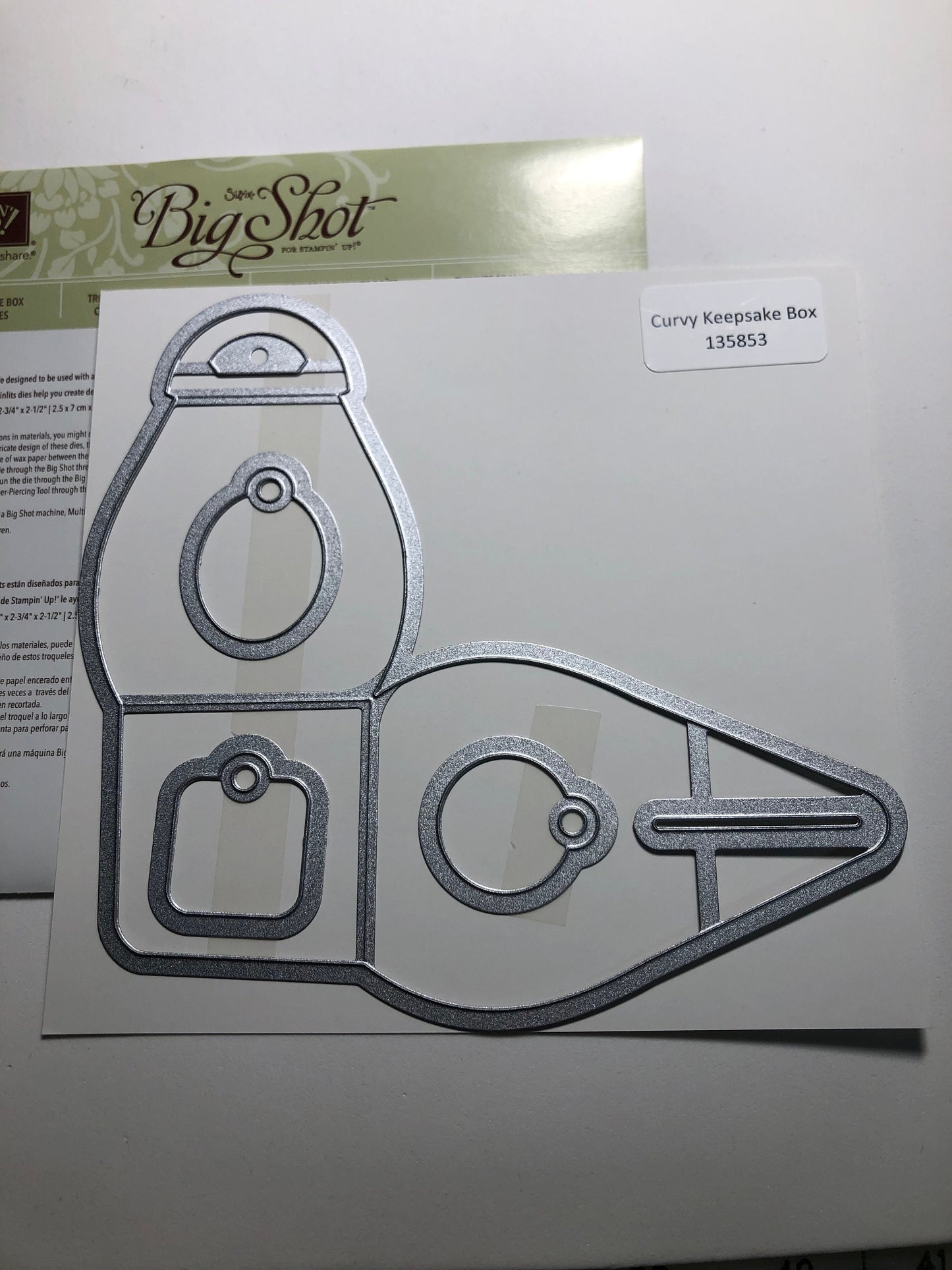 Download Stampin Up Die Labels Update #1, 2021 Tool Paper Cardstock Sizzix Big Shot Die Labels