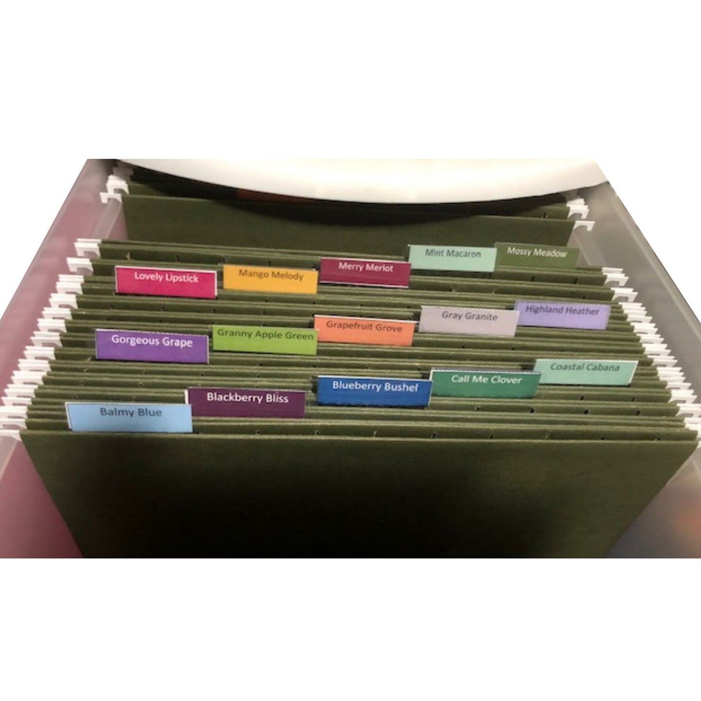 Download 21 Stampin Up Paper Cardstock Tool Hanging Folder File Tabs 2018 Revamp Chart Organization Template