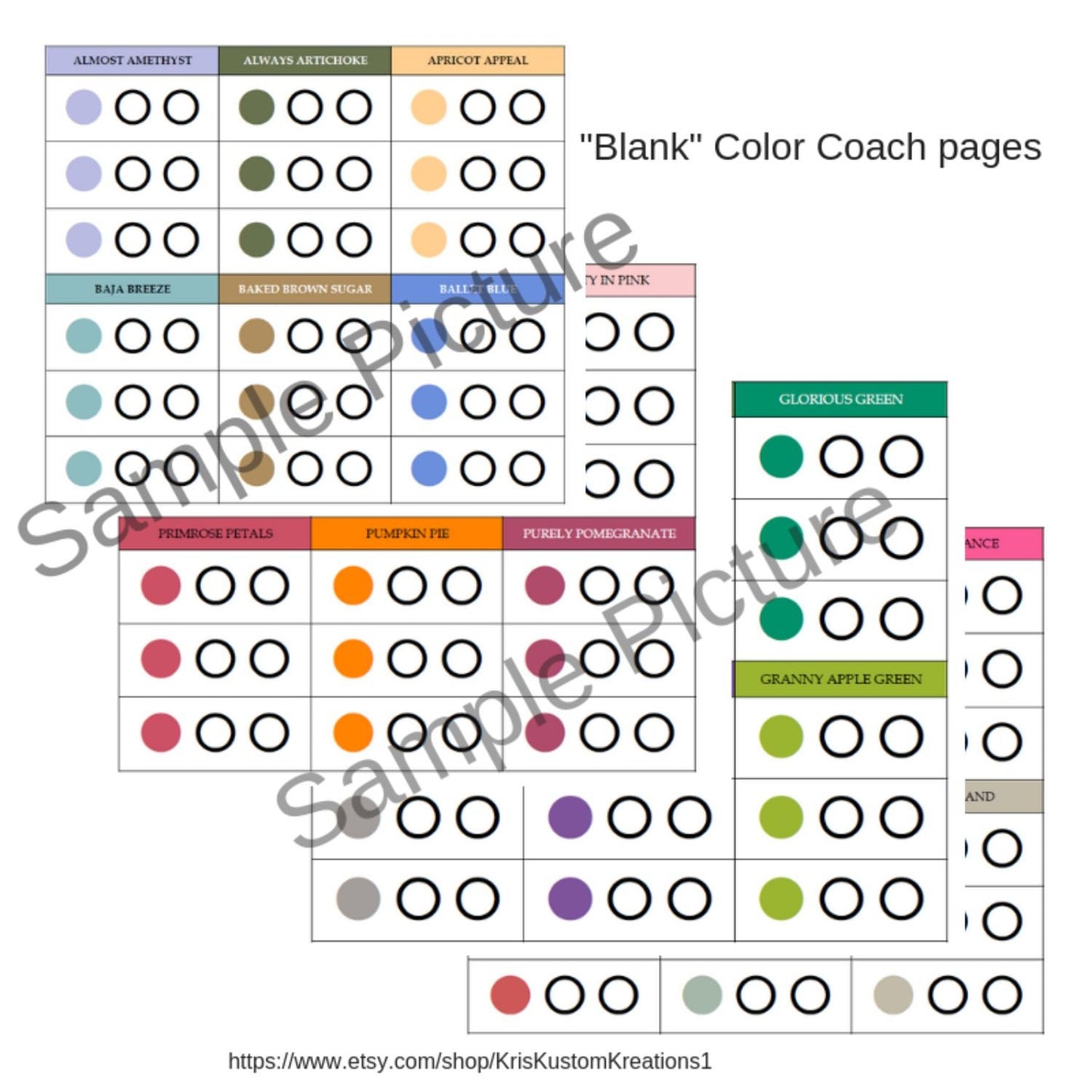 Download 44 page Stampin Up Paper Cardstock Color Inspiration Reference Tool All Color Guide Chart Color Combo Coach