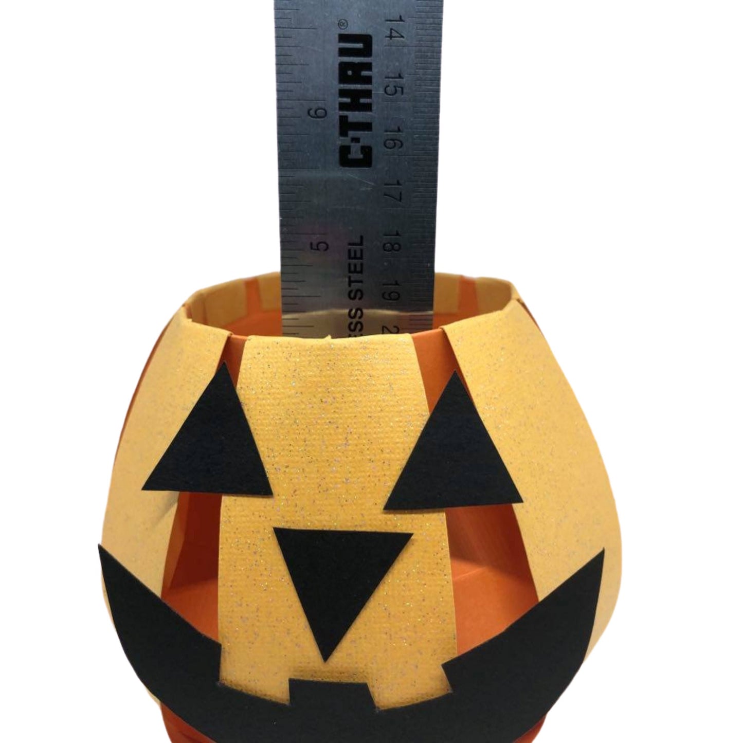 Genuine Stampin Up Paper Cardstock Halloween Pumpkin Jack o Lantern Gift Box Centerpiece