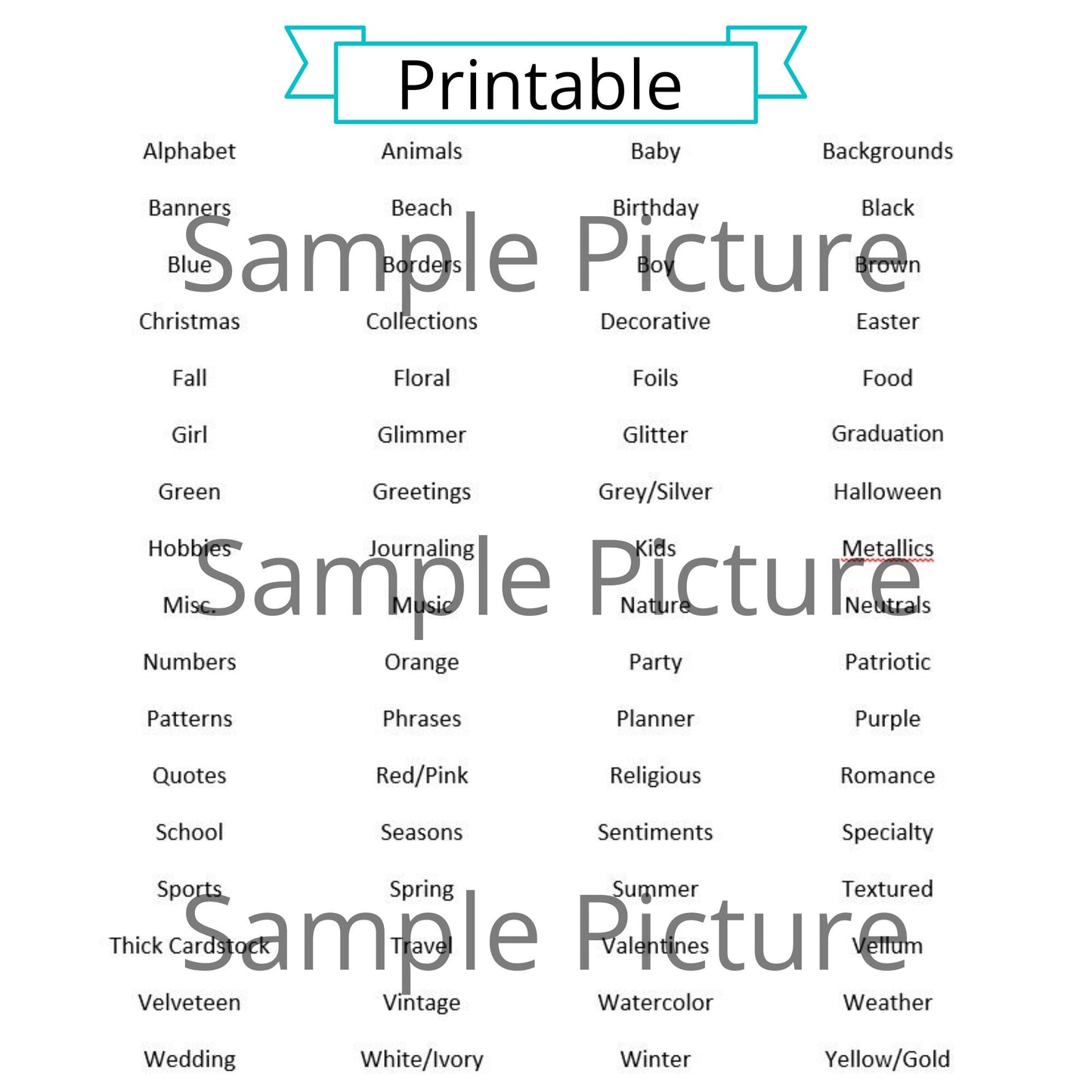 Download 80 Stampin Up Tool Paper Cardstock Category Label Collection for Designer, Patterned Paper