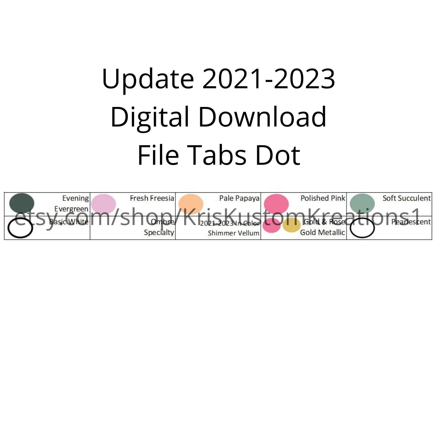 Download 2021 Update Stampin Up Paper Cardstock Tool Hanging Folder File Tabs Chart Organization Template
