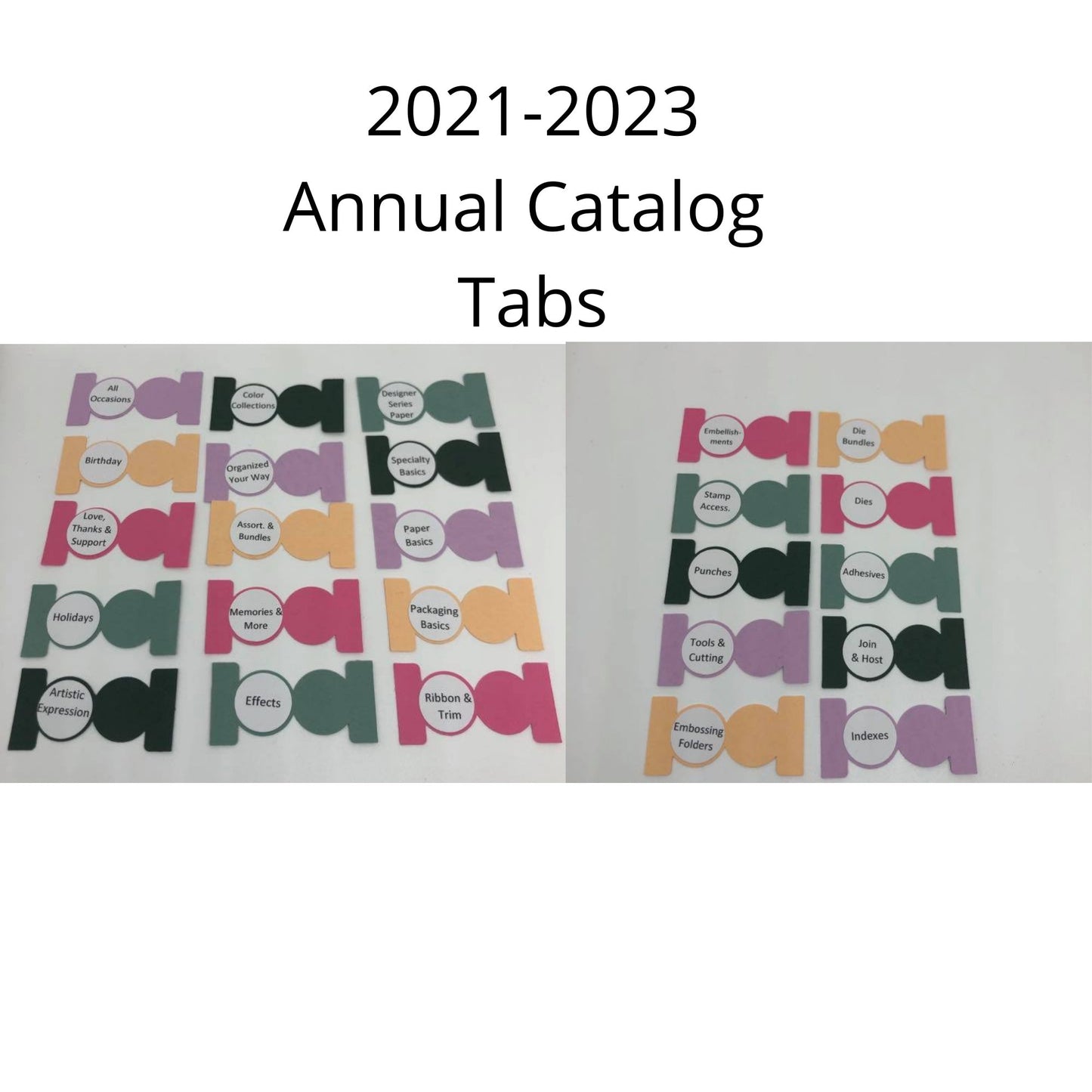 2021 - 2022 Stampin Up Catalog Idea Book Paper Cardstock Tool Category Circle Tab Punch Label