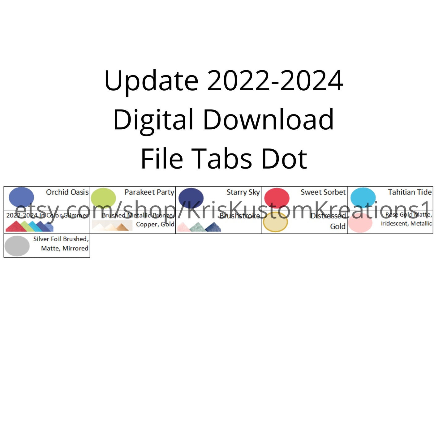 Download 2022 Update Stampin Up Paper Cardstock Tool Hanging Folder File Tabs Chart Organization Template