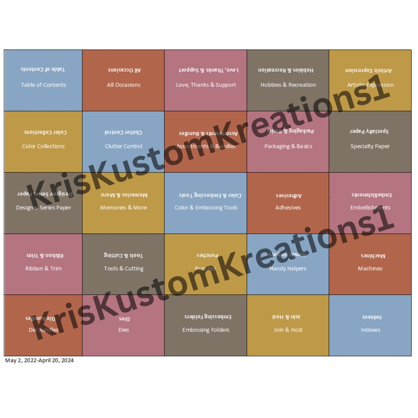 Download Stampin Up 2023 - 2024 Catalog Idea Book Paper Cardstock Tool Category Tab Label