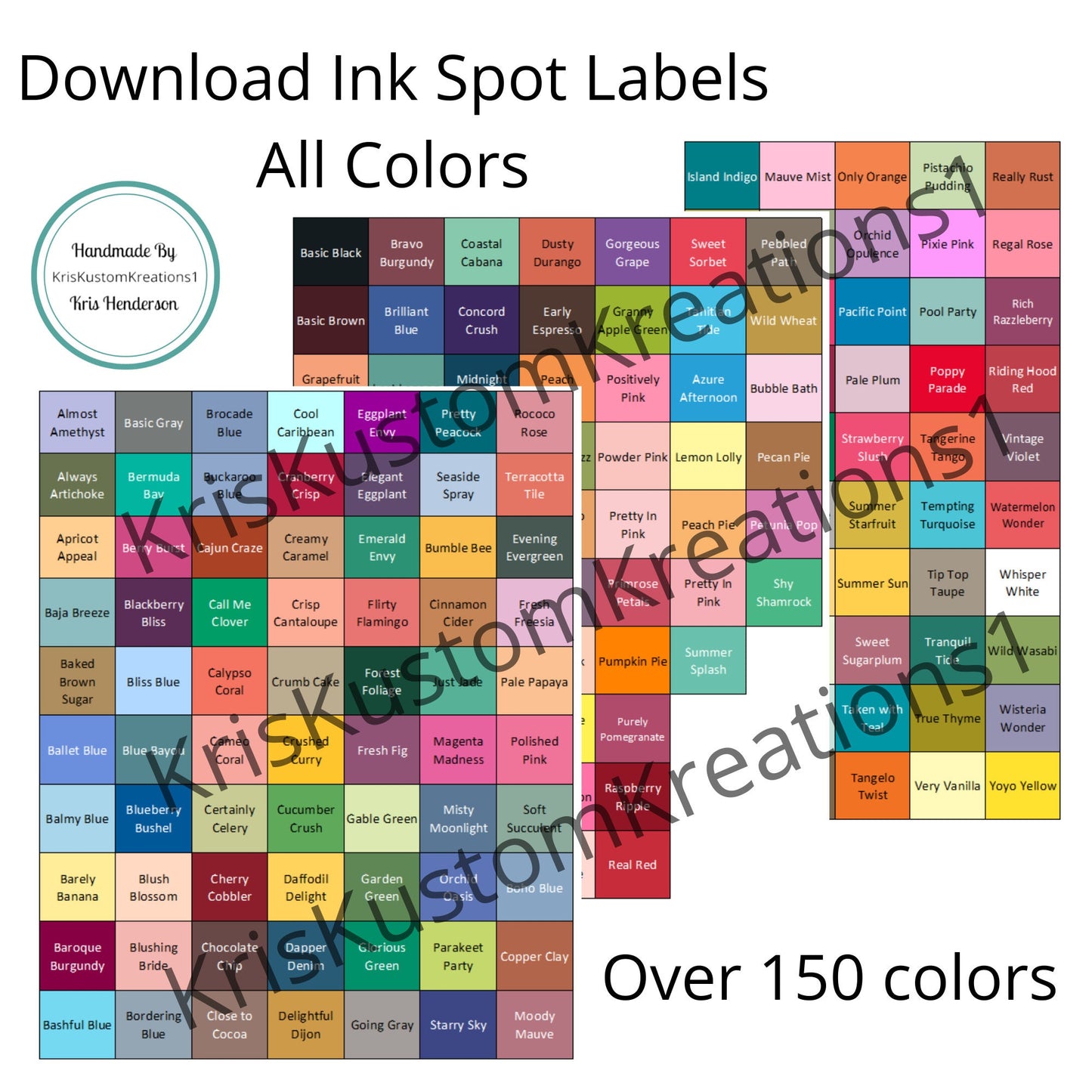 Download over 150 Stampin Up Paper Cardstock Tool Organizer, Card Making, Card Keeper, Ink Spot Labels