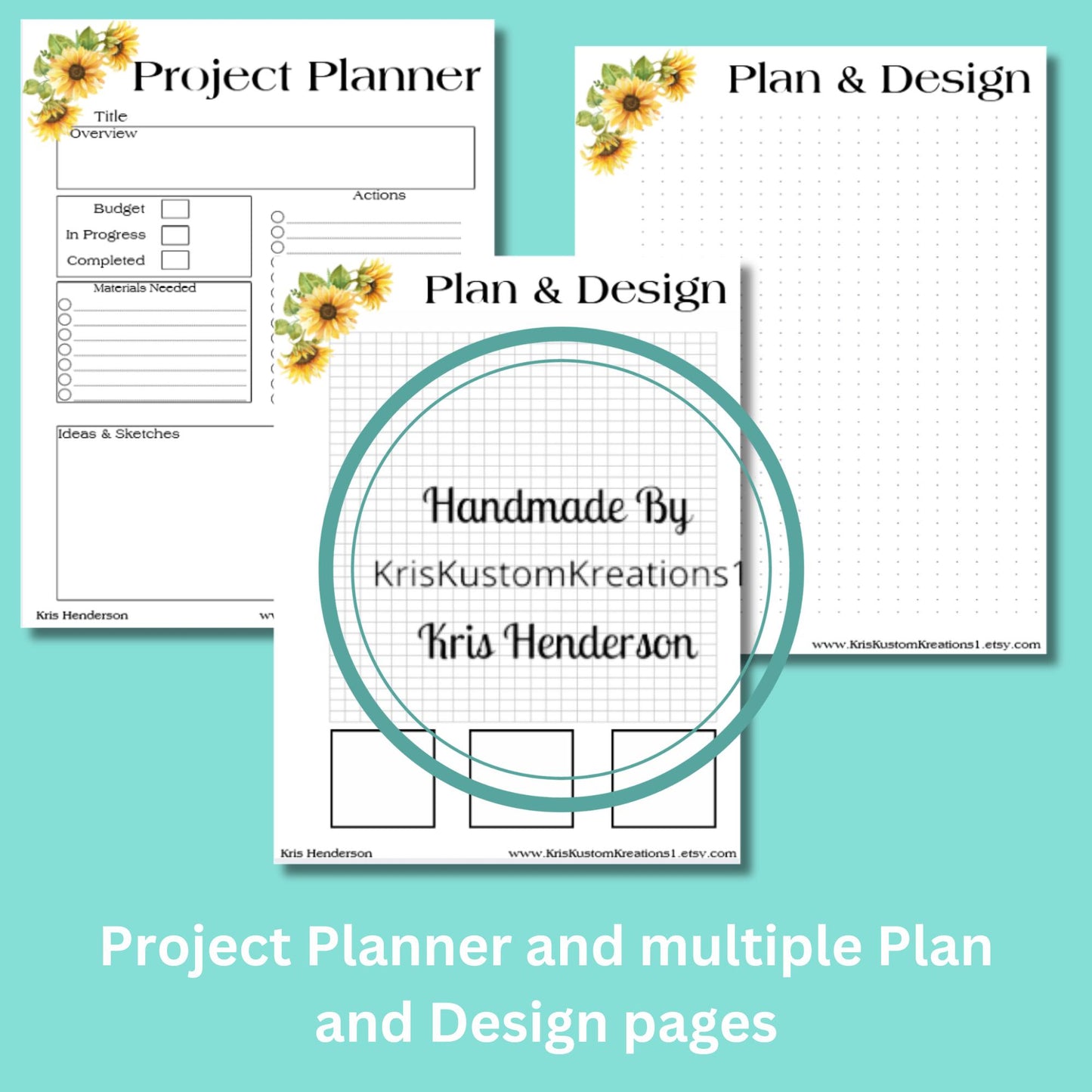 Download Card Project Planning and Design Book Sunflower