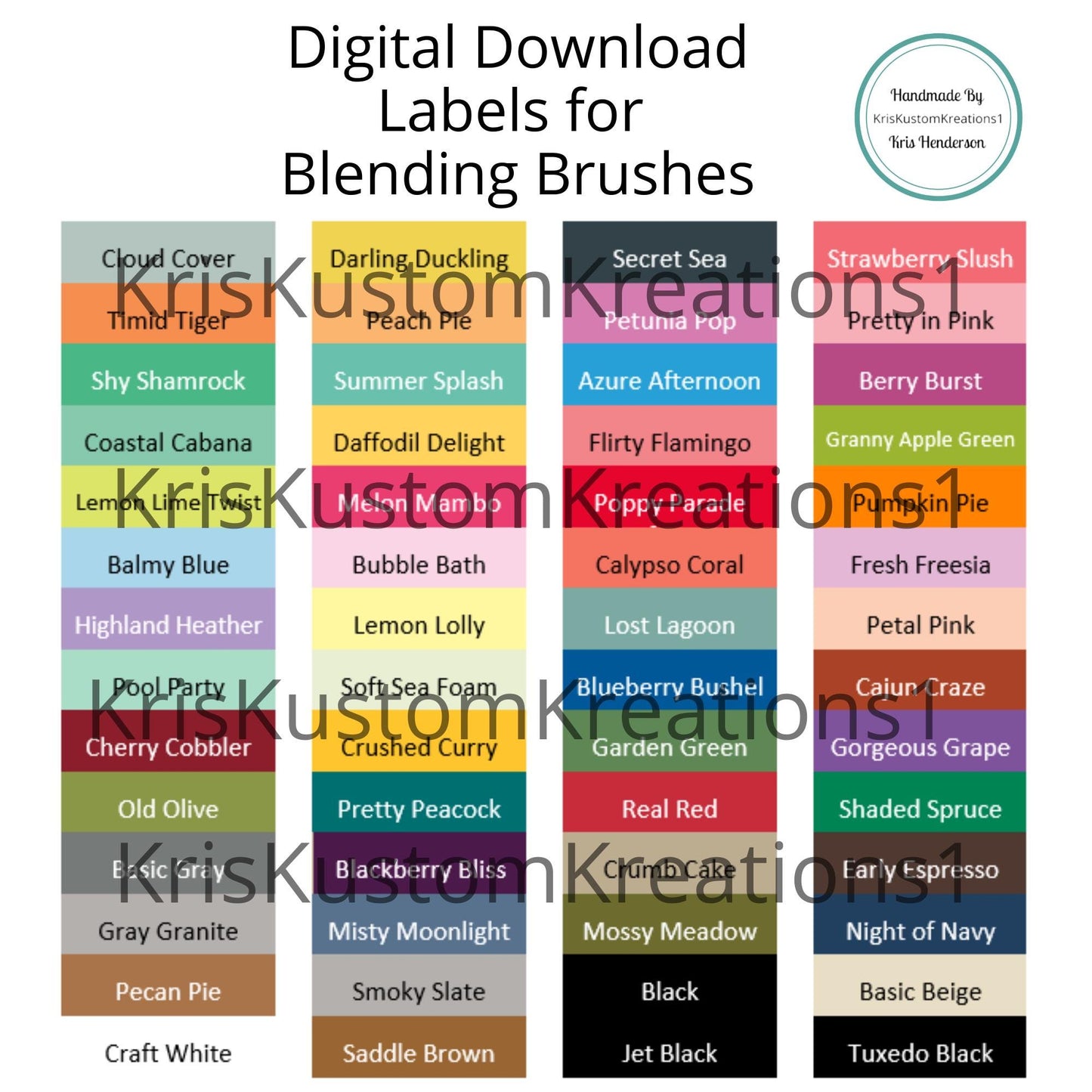Download 80 Stampin Up Blending Brush Ink, Paper, Cardstock, Label Collection, Tool Organizer, Card Making, Card Keeper
