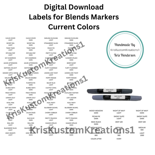 Download Stampin Up Blends Label Collection, Paper Cardstock Tool Organizer, Card Making