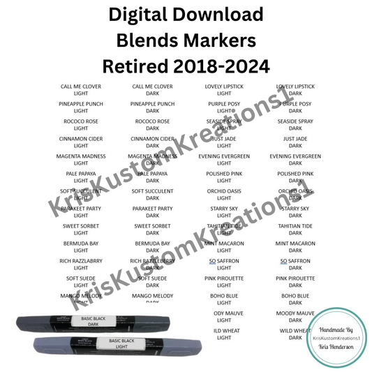 Download Retired 2018-2024 Stampin Up Blends Label Collection, Paper Cardstock Tool Organizer, Card Making