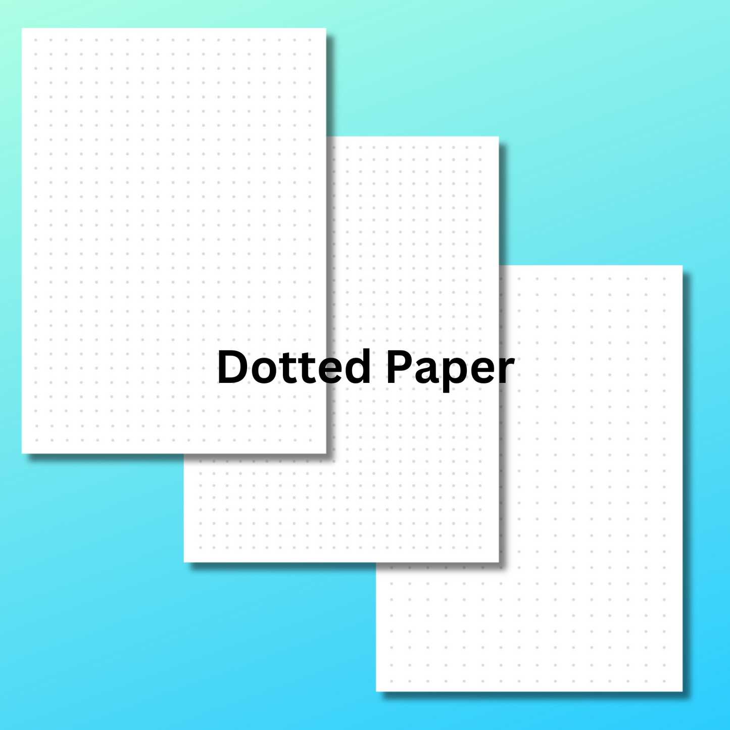 Printable Lined, Dotted and Grid Paper Digital Download Bundle