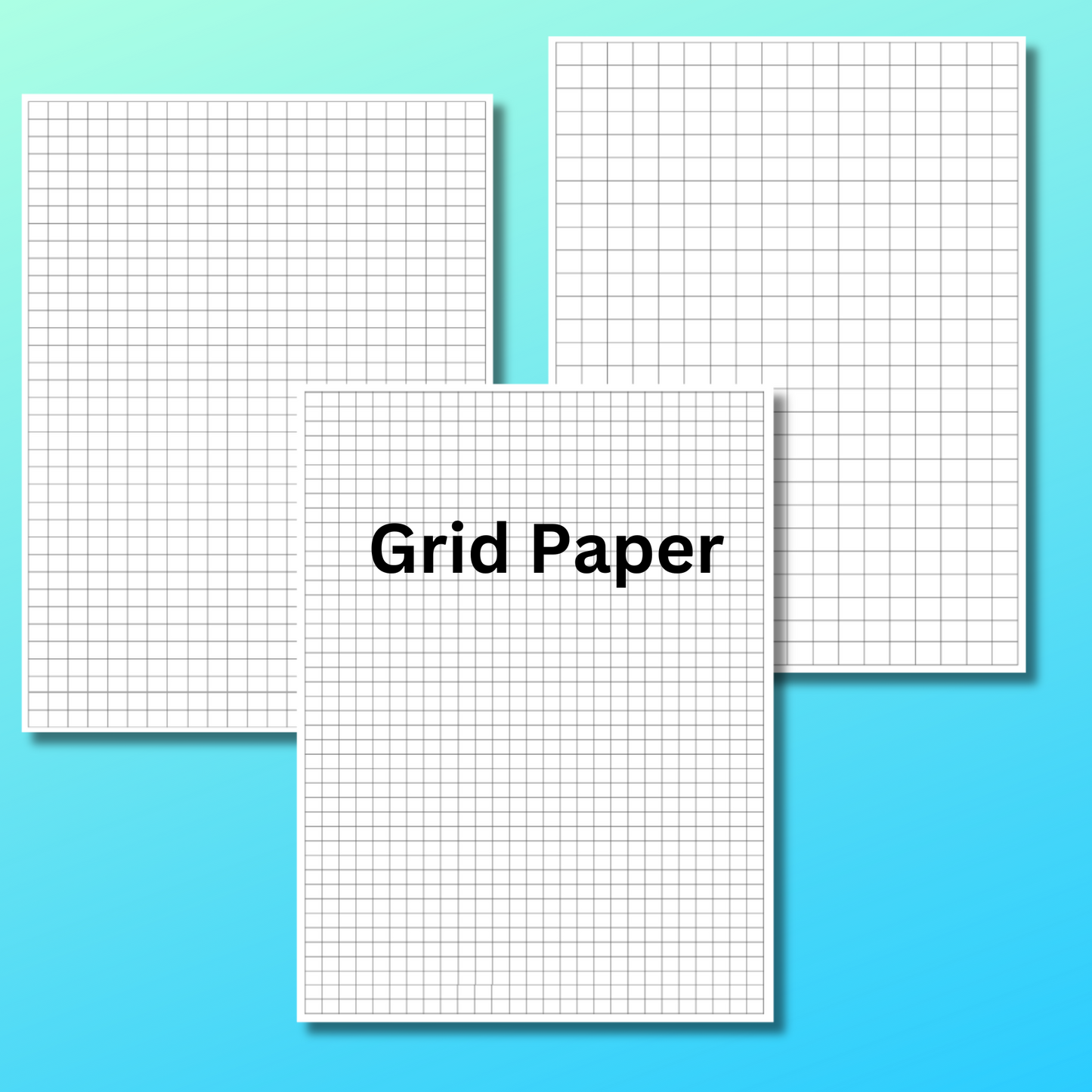 Printable Lined, Dotted and Grid Paper Digital Download Bundle