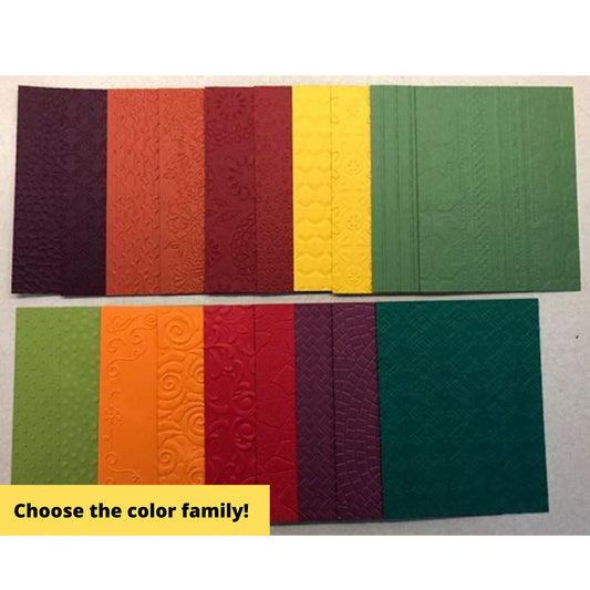 10 Genuine Stampin Up Tool Paper Cardstock Embossed A2 Card Making Card Fronts one of each in color family