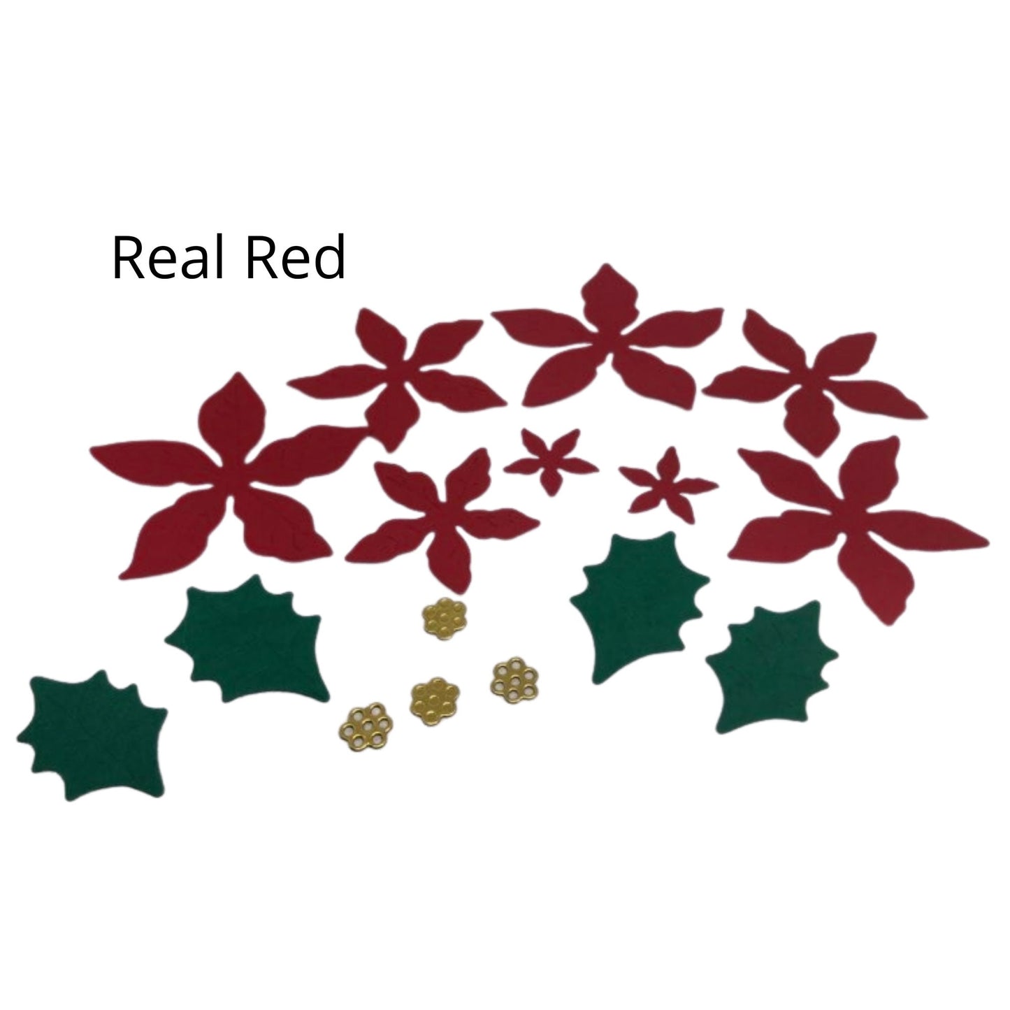 Genuine Stampin Up Tool Paper Cardstock 16 pc Poinsettia Flower Punch Shape Die Cut Gift Tags