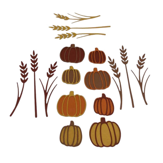 Genuine Stampin Up Tool Paper Cardstock 25 pc Fall Pumpkin Foliage Autumn Essentials DieCut Punch Shape