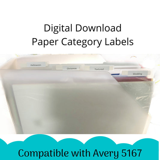 Download 80 Stampin Up Tool Paper Cardstock Category Label Collection for Designer, Patterned Paper