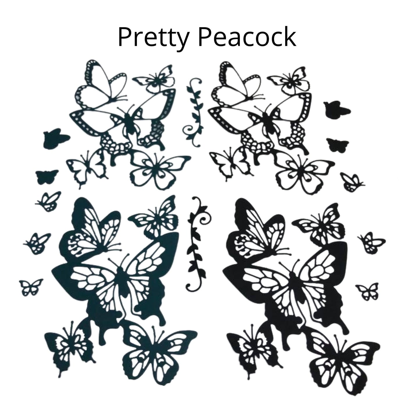 Genuine Stampin Up Tool Paper Cardstock 16 pc Butterfly Beauty Shape Die Cut