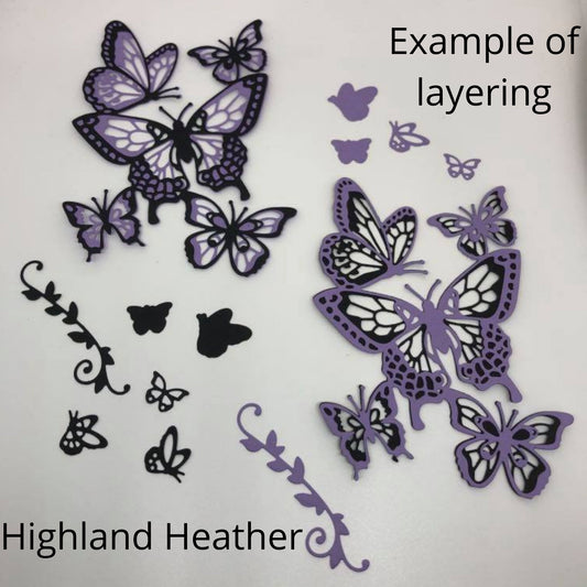 Genuine Stampin Up Tool Paper Cardstock 16 pc Butterfly Beauty Shape Die Cut
