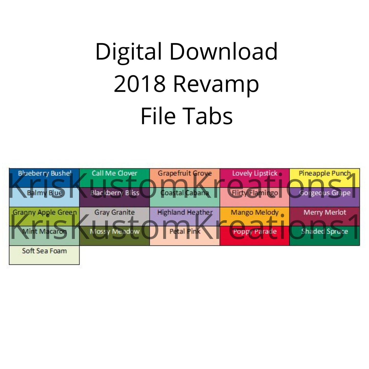 Download 21 Stampin Up Paper Cardstock Tool Hanging Folder File Tabs 2018 Revamp Chart Organization Template