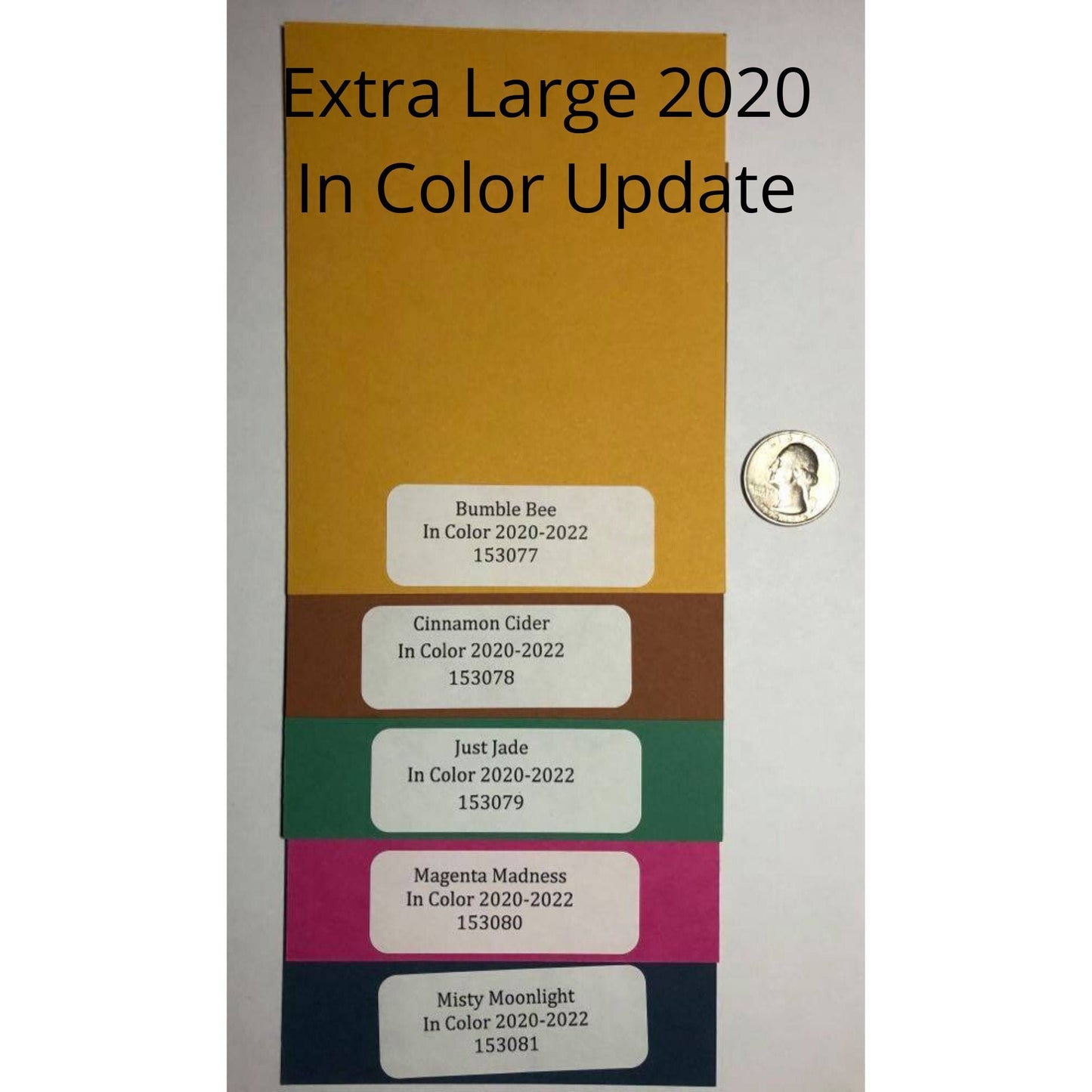5 Genuine Extra Large 2020-2022 Stampin Up Paper Cardstock Book Color Ring Tool Color Swatch Book Sampler Guide Color Coach Cards