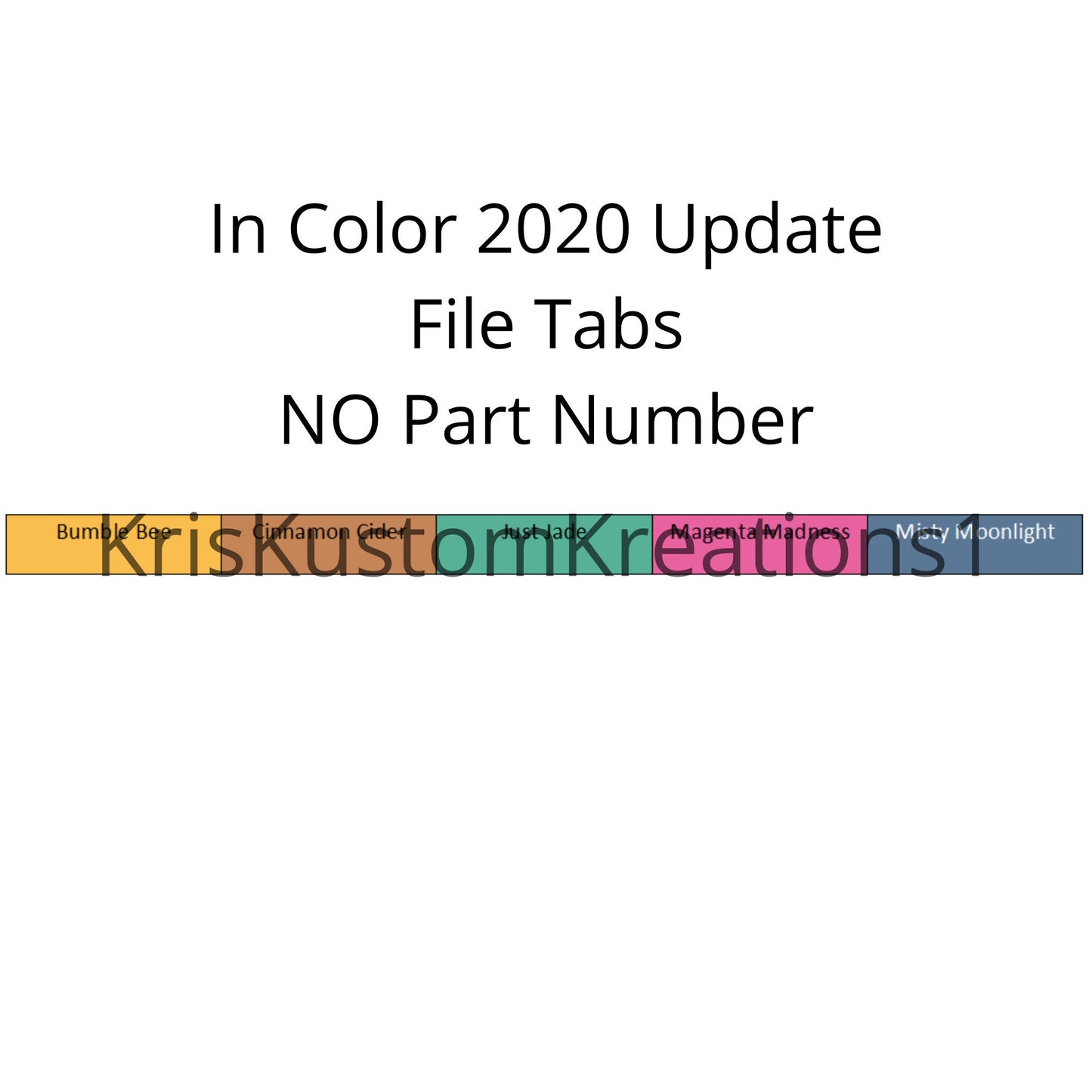 Stampin Up Paper Cardstock 2020 - 2022 In Color Tool Hanging Folder File Tabs Chart Organization Template