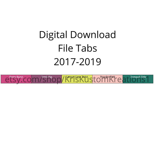 Retired In Color Stampin Up Paper Cardstock 2017 - 2019 In Color Tool Hanging Folder File Tabs Chart Organization Template