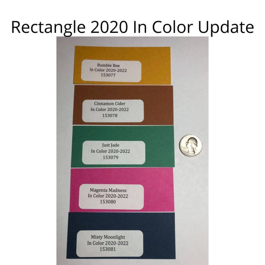 5 Genuine Rectangle Stampin Up 2020-2022 Paper Cardstock Color Ring Tool Color Swatch Book Sampler Guide Color Coach Cards