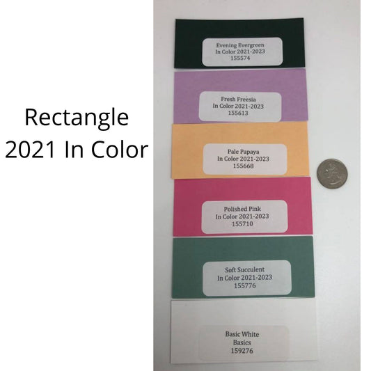 6 Genuine Rectangle Stampin Up 2021-2023 Paper Cardstock Color Ring Tool Color Swatch Book Sampler Guide Color Coach Cards