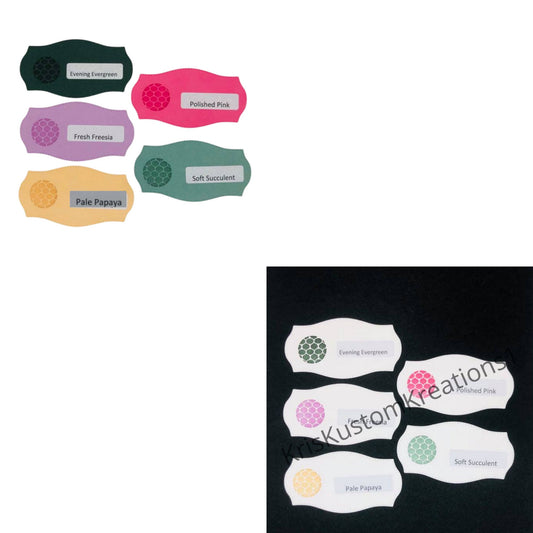 2021 Update Stampin Up Tool Paper Cardstock Labeled Tasteful Label Die Cut, Ink Swatch, Color Coach, Template Organizer Ring