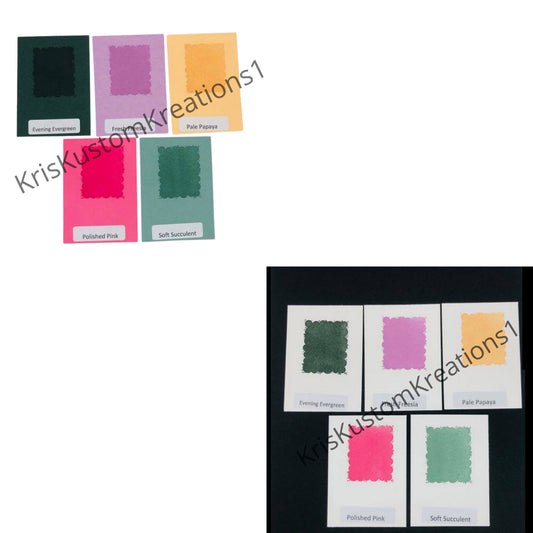 2021 Update Stampin Up Tool Paper Cardstock Labeled Rectangle Color Coach, Ink Swatch Template Organizer Ring