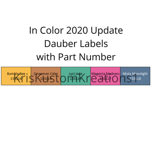 Stampin Up Paper Cardstock 2020 - 2022 In Color Tool Sponge Dauber Color Chart Organizer Template
