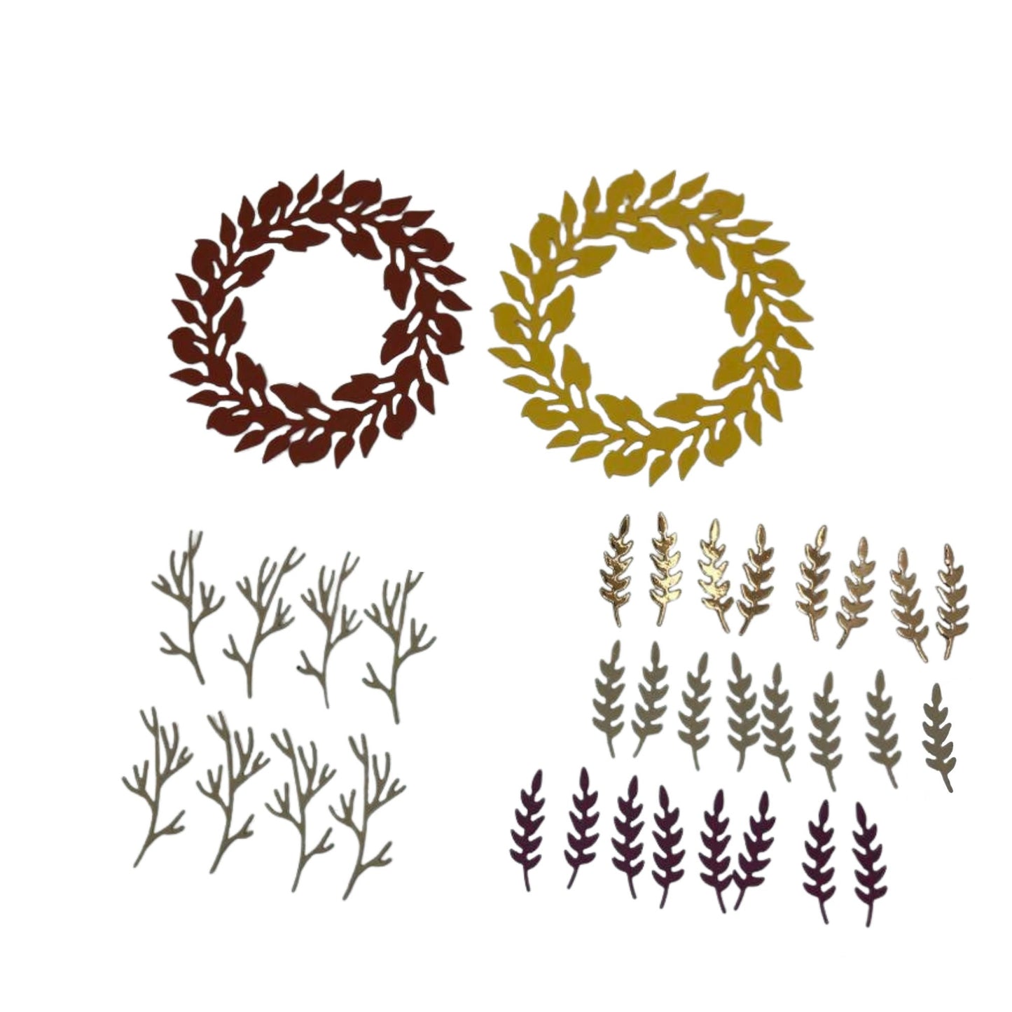 34 pc. All Around Wreath Die Cut Genuine Stampin Up Tool Paper Cardstock Punch Shape Die Cut Gift Tags