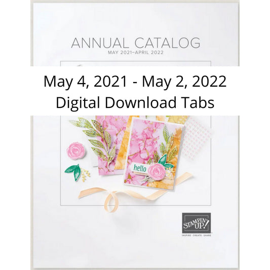 Download Stampin Up 2021 - 2022 Catalog Idea Book Paper Cardstock Tool Category Tab Label