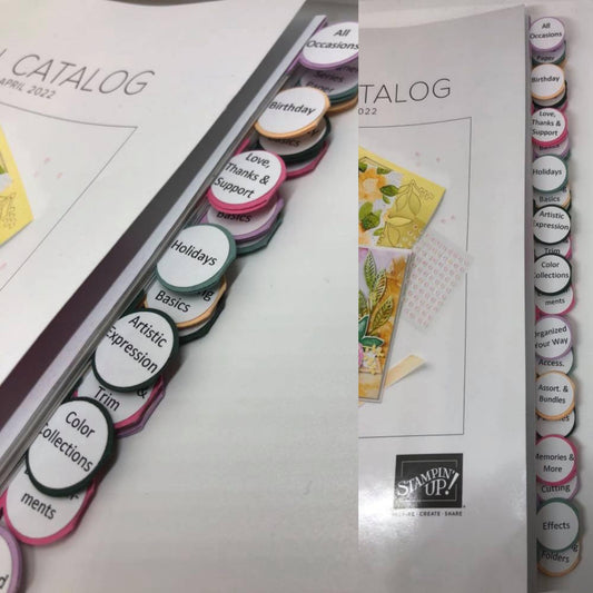 2021 - 2022 Stampin Up Catalog Idea Book Paper Cardstock Tool Category Circle Tab Punch Label