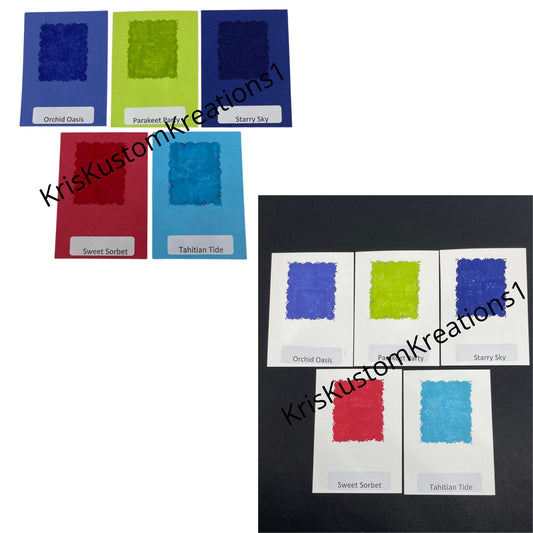 2022 Update Stampin Up Tool Paper Cardstock Labeled Rectangle Color Coach, Ink Swatch Template Organizer Ring
