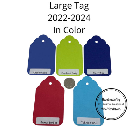 5 Genuine Large Scallop Tag Stampin Up 2022-2024 Paper Cardstock Color Ring Tool Color Swatch Book Sampler Guide Color Coach Cards