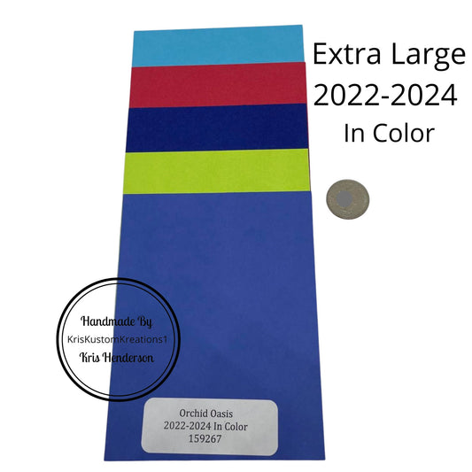 5 Genuine Extra Large 2022-2024 Stampin Up Paper Cardstock Book Color Ring Tool Color Swatch Book Sampler Guide Color Coach Cards