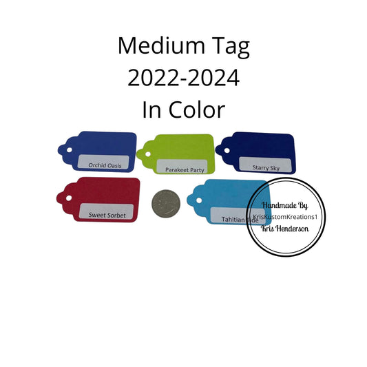 5 Genuine Medium Scallop Tag Stampin Up 2022-2024 Paper Cardstock Color Palette Ring Tool Color Swatch Book Sampler Guide Color Coach Cards