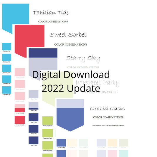 Download 2022 Update Stampin Up Paper Cardstock Color Inspiration, Reference Tool, All Color Guide Chart, Color Combo Coach