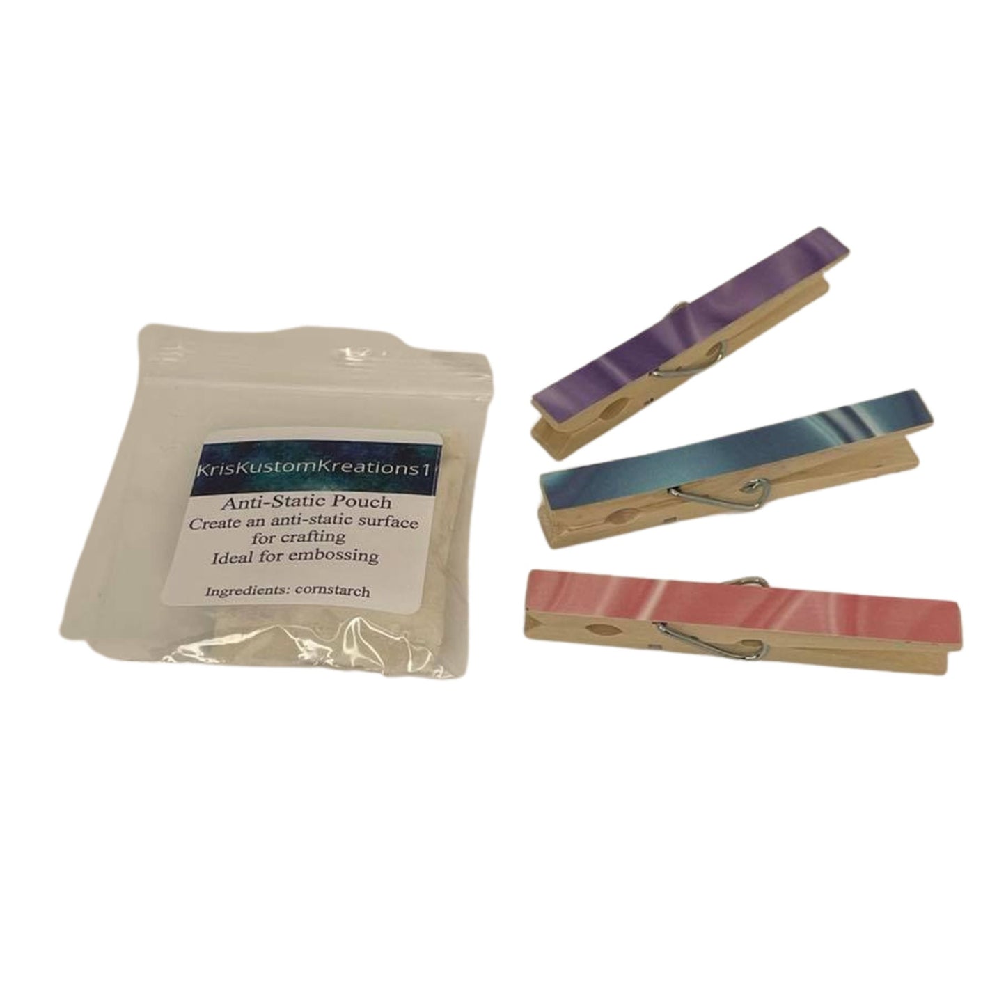 Anti static bag and holders for heat embossing