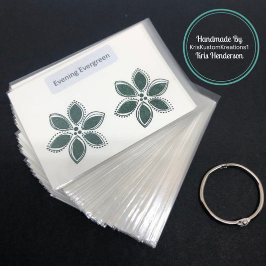 Stampin Up Tool Paper Cardstock Labeled Embossing Comparison Die Cut, Color Coach, Ink Swatch Template Organizer Ring