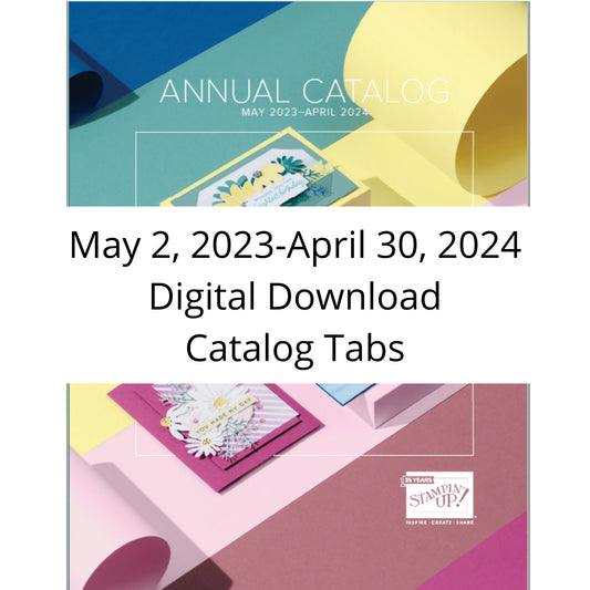 Download Stampin Up 2023 - 2024 Catalog Idea Book Paper Cardstock Tool Category Tab Label