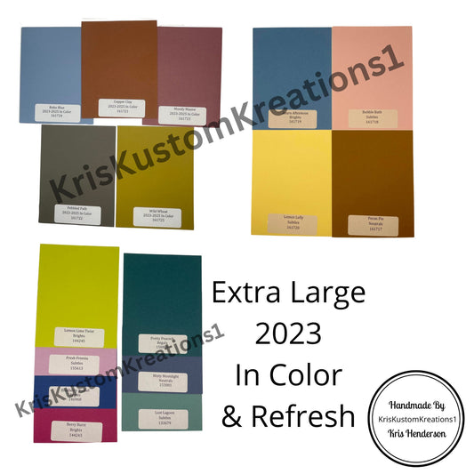 16 Genuine Extra Large 2023-2025 Stampin Up Paper Cardstock Book Color Ring Tool Color Swatch Book Sampler Guide Color Coach Cards
