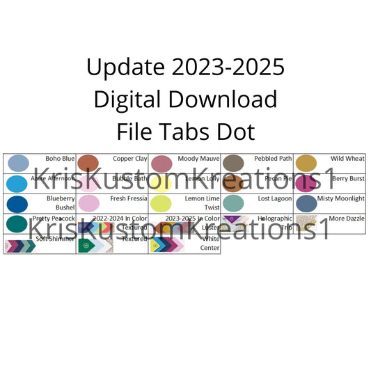 Download 2023 Update Stampin Up Paper Cardstock Tool Hanging Folder File Tabs Chart Organization Template