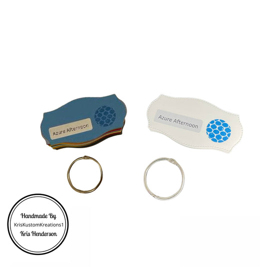 Stampin Up Tool Paper Cardstock Labeled Tasteful Labels Die Cut, Color Coach, Ink Swatch Template Organizer Ring Set of 2