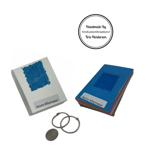 Stampin Up Tool Paper Cardstock Labeled Rectangle Ink Swatch Template Organizer Ring Set of 2