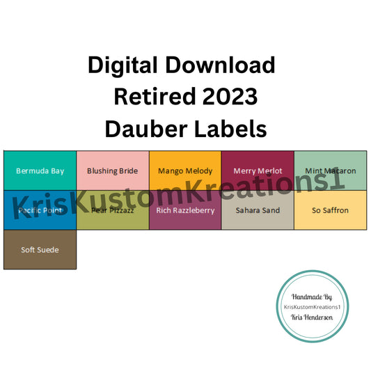 Download Stampin Up Retired 2023 Paper Cardstock Tool Sponge Dauber Color Chart Organizer Template