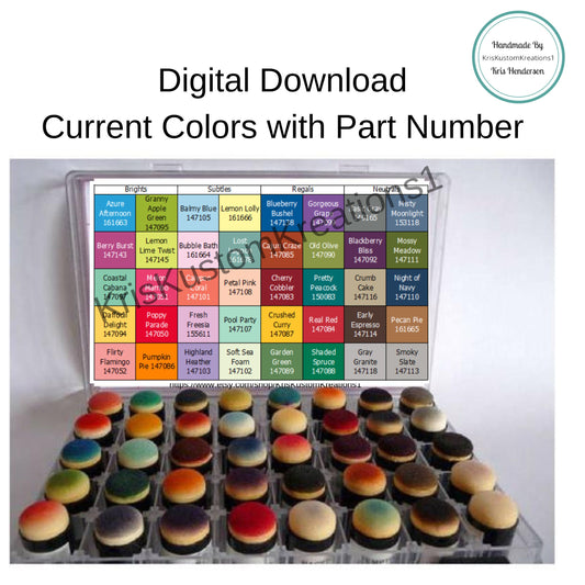 Download Stampin Up Paper Cardstock Tool Sponge Dauber Color Chart Organizer Template