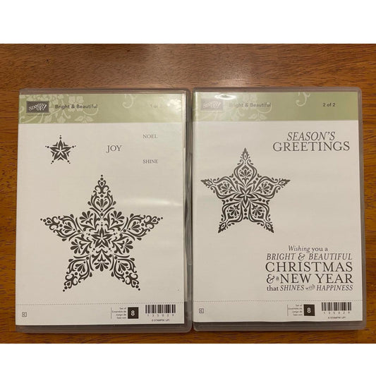 Retired, Stampin&#39; Up Christmas Stamp Set Bright and Beautiful 135026