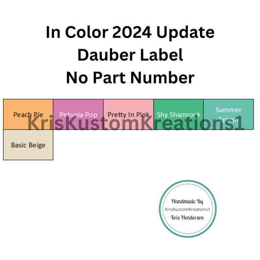 Stampin Up Paper Cardstock 2024 - 2026 In Color Tool Sponge Dauber Color Chart Organizer Template